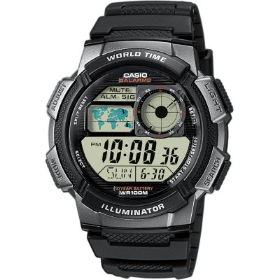 Casio Collection AE-1000W-1BV World Time Uhr