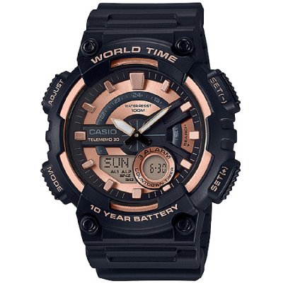 Casio Vintage AEQ-110W-1A3V Telememo 30 Uhr
