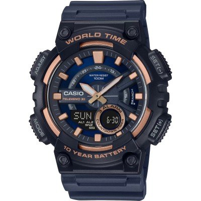 Casio Vintage AEQ-110W-2A3V Telememo 30 Uhr