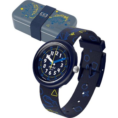 Flik Flak 5+ Power Time FPNP176 Dino Diner Watch
