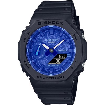 G-Shock Classic Style GA-2100BP-1A Carbon Core - Blue Paisley Uhr