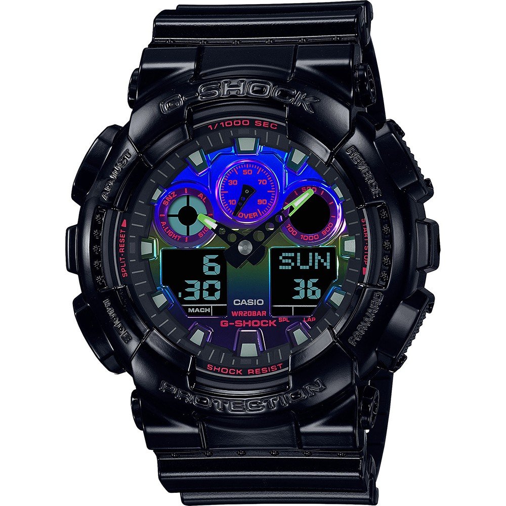 G-Shock Classic Style GA-100RGB-1AER Virtual Rainbow Uhr