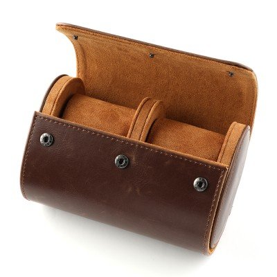 HWG Accessories WATCHROLL-TWO-BR Watchroll Two Brown Uhrenboxen