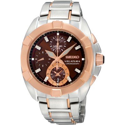 Seiko Watch Time 3 hands SNDZ20P2 Velatura 16 Real Diamonds SNDZ20P2