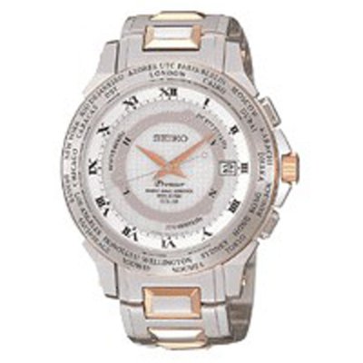 Seiko SPP002J1 Premier Radio Controlled Solar World Time Uhr