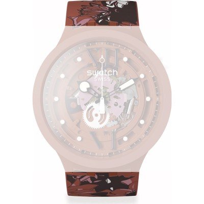 Swatch Plastic - BigBold - SB0/SO27 ASB05C100 Camoflower Cotton Band
