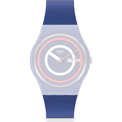 Swatch Plastic - Originals Medium (34mm) /Access/Solar/Musicall/Stop - G/SK/SL/SR/SS/SO28 ASO28N703 Blue To Basics Band
