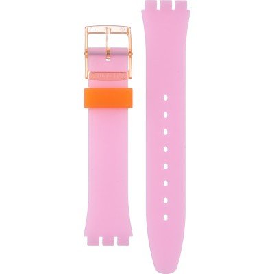Swatch Plastic - Originals Medium (34mm) /Access/Solar/Musicall/Stop - G/SK/SL/SR/SS/SO28 ASO28O401 Coral Dreams Band