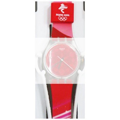 Swatch Plastic - Originals Medium (34mm) /Access/Solar/Musicall/Stop - G/SK/SL/SR/SS/SO28 ASO28Z104 Olympic Volunteer Band