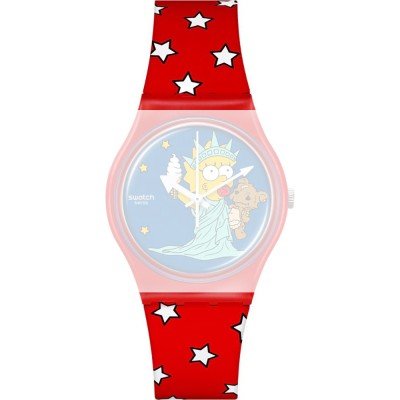 Swatch ASO28Z120 Little Lady Liberty Band