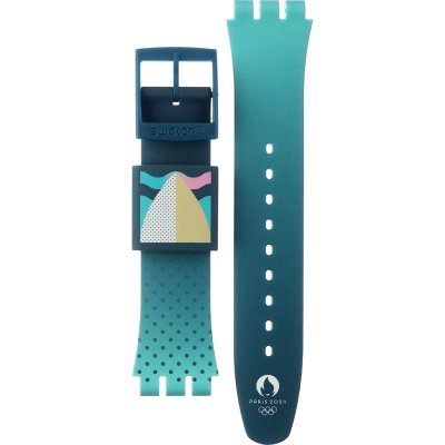 Bracelet Swatch Plastic - Originals Large (41mm) SUO/SO29/SO32 ASO29G108 SO29G108 Green Backside Wave