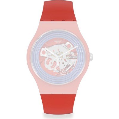 Swatch Plastic - Originals Large (41mm) SUO/SO29/SO32 ASO29R103 Blue Rings Red Band
