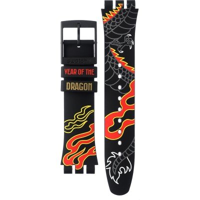 Swatch Plastic - Originals Large (41mm) SUO/SO29/SO32 ASO29Z137-5300 Dragon in wind Pay! Strap