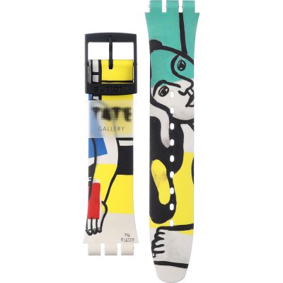 Swatch Plastic - Originals Large (41mm) SUO/SO29/SO32 ASUOZ363 Leger's Two Women Holding Flowers Band