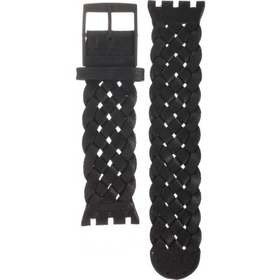 Swatch Plastic - Square SUB 18mm ASUBB124 SUBB124 Black Braid Band