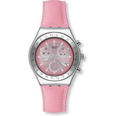 Swatch Chrono Medium YMS401 Ciclamino Rosa Uhr