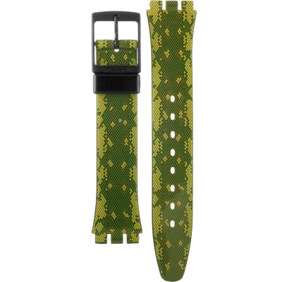 Swatch Plastic - Originals Medium (34mm) /Access/Solar/Musicall/Stop - G/SK/SL/SR/SS/SO28 AGB253 GB253 Snaky Green Band