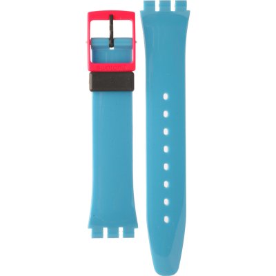 Swatch Plastic - Originals Medium (34mm) /Access/Solar/Musicall/Stop - G/SK/SL/SR/SS/SO28 AGB269 GB269 Cobalt 'N Pink Band