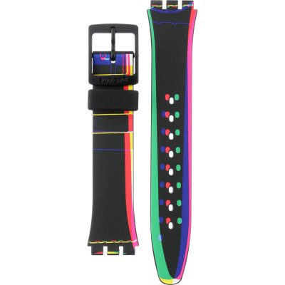 Swatch Plastic - Originals Medium (34mm) /Access/Solar/Musicall/Stop - G/SK/SL/SR/SS/SO28 AGB333 GB333 Red Shore Strap