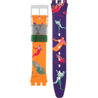 Swatch Plastic - Originals Medium (34mm) /Access/Solar/Musicall/Stop - G/SK/SL/SR/SS/SO28 AGG117 GG117 Curling Band
