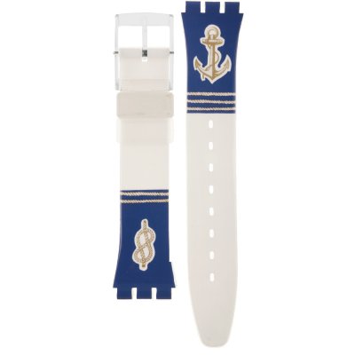 Swatch Plastic - Originals Medium (34mm) /Access/Solar/Musicall/Stop - G/SK/SL/SR/SS/SO28 AGK140 GK140 Blue Anchorage Band