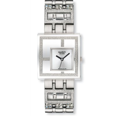 Swatch Lady Square YUS100G Mirror Time Uhr