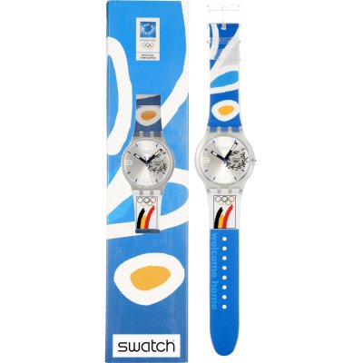 Swatch X-Large SUDK106D NOC Athens 2004 Belgium Uhr