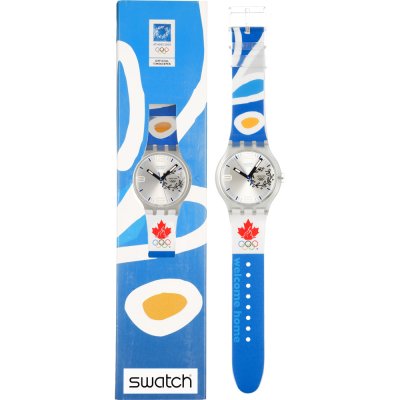 Swatch X-Large SUDK106F NOC Athens 2004 Canada Uhr