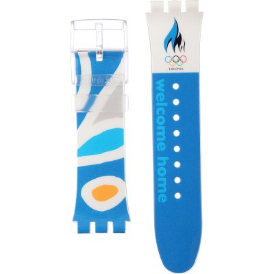 Swatch Plastic - X-Large - SUD ASUDK106Y NOC Athens 2004 Estonia Band