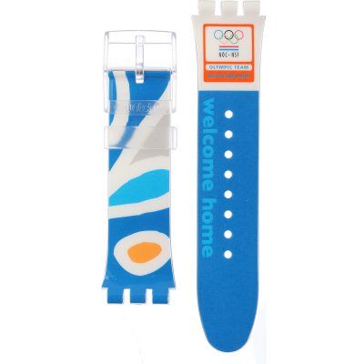 Swatch Plastic - X-Large - SUD ASUDK106M NOC Athens 2004 Netherlands Strap Band