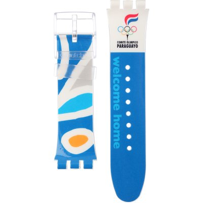 Swatch Plastic - X-Large - SUD ASUDK106AW NOC Athens 2004 Paraguay Band
