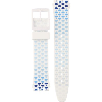 Swatch Plastic - Originals Medium (34mm) /Access/Solar/Musicall/Stop - G/SK/SL/SR/SS/SO28 AGW201 Paveblue Band