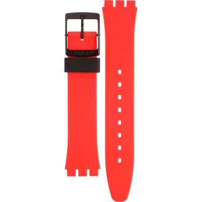 Swatch Plastic - Originals Medium (34mm) /Access/Solar/Musicall/Stop - G/SK/SL/SR/SS/SO28 AGB754 GB754 Red Grin Band
