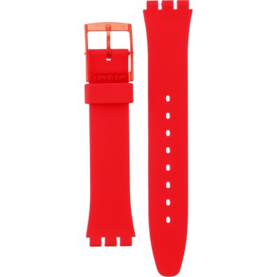Swatch Plastic - Originals Medium (34mm) /Access/Solar/Musicall/Stop - G/SK/SL/SR/SS/SO28 AGR178 Rosso Bianco Band