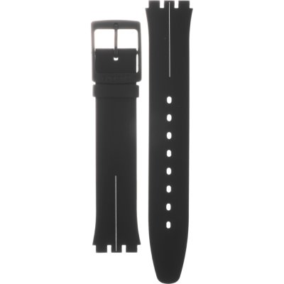 Swatch Plastic - Skin Small 33.7mm - SF/SI/SS08/SS09 ASFB145 SFB145 My Silver Black Band
