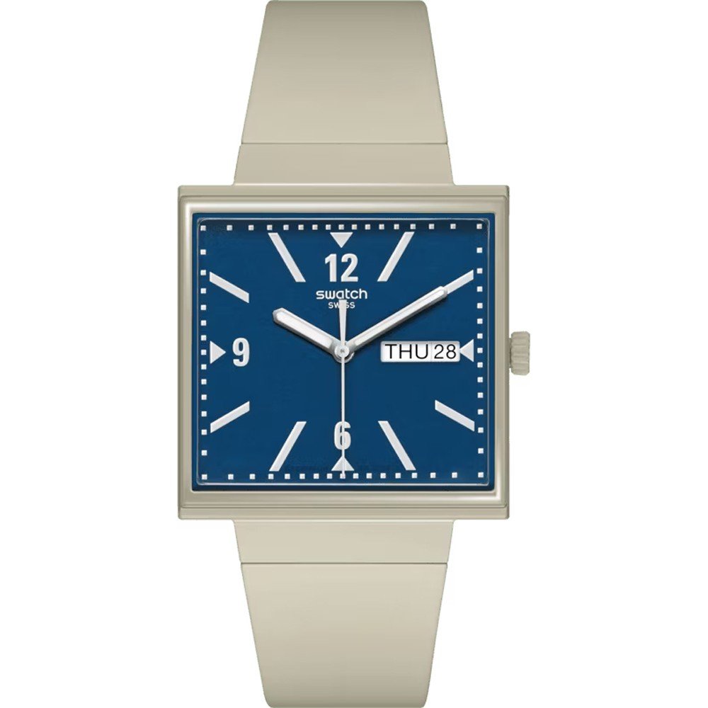 Swatch What If - Square SO34T700 What If... Beige? Uhr