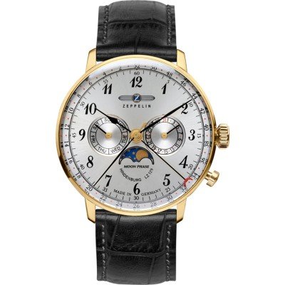 Zeppelin 7038-1 Hindenburg Mondphase Uhr